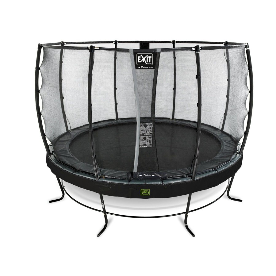 Trampolines EXIT Toys Ronde Trampolines | Exit Elegant Premium Trampoline O427Cm Met Deluxe Veiligheidsnet - Zwart