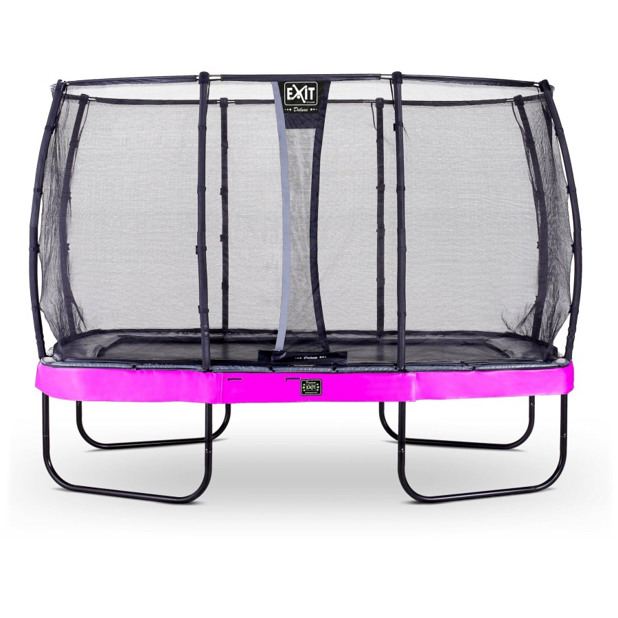 Trampolines EXIT Toys Rechthoekige Trampolines | Exit Elegant Premium Trampoline 244X427Cm Met Deluxe Veiligheidsnet - Paars