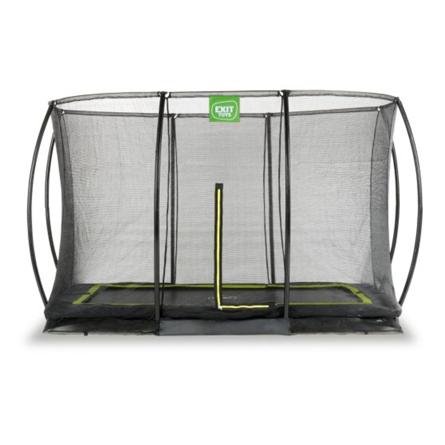 Trampolines EXIT Toys Rechthoekige Trampolines | Exit Silhouette Inground Trampoline 244X366Cm Met Veiligheidsnet - Zwart