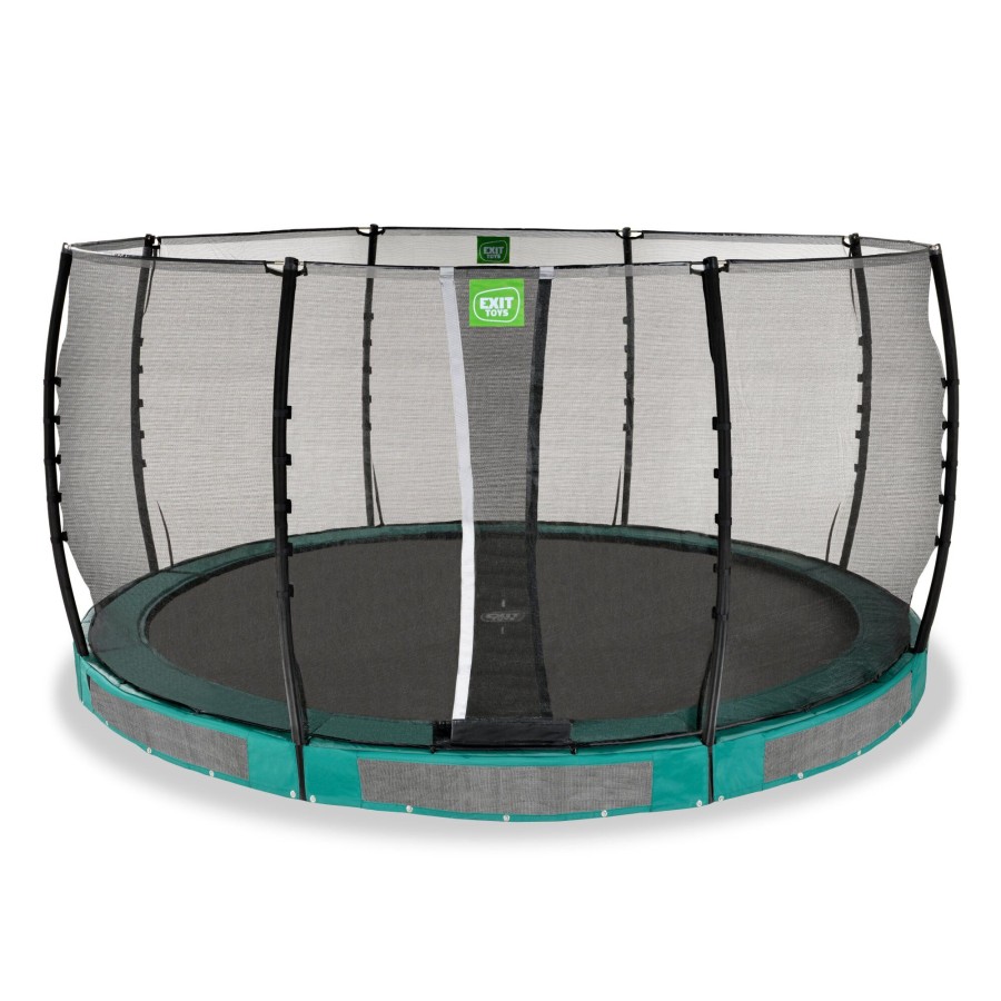 Trampolines EXIT Toys Ronde Trampolines | Exit Allure Classic Inground Trampoline O427Cm - Groen