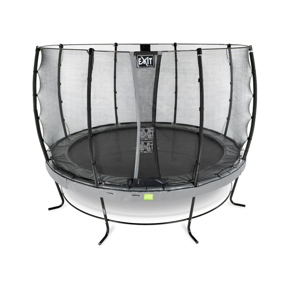 Trampolines EXIT Toys Ronde Trampolines | Exit Elegant Trampoline O427Cm Met Economy Veiligheidsnet - Grijs