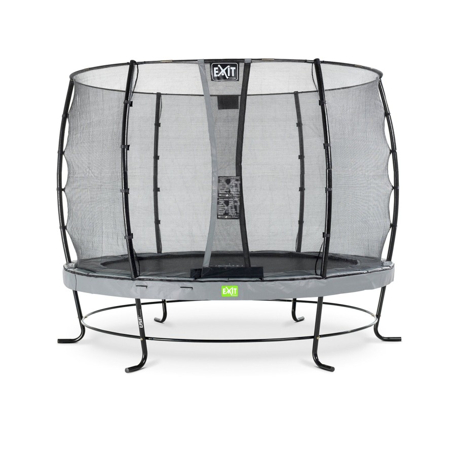 Trampolines EXIT Toys Ronde Trampolines | Exit Elegant Trampoline O305Cm Met Economy Veiligheidsnet - Grijs