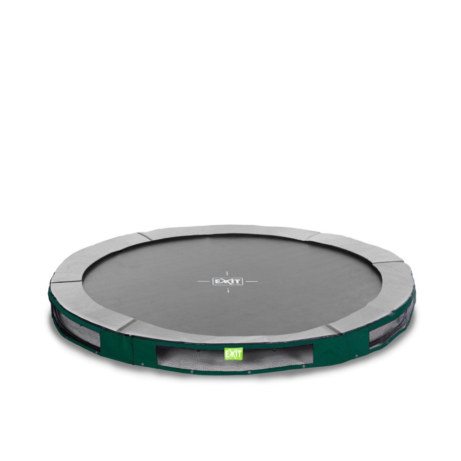 Trampolines EXIT Toys Ronde Trampolines | Exit Elegant Inground Sports Trampoline O305Cm - Groen