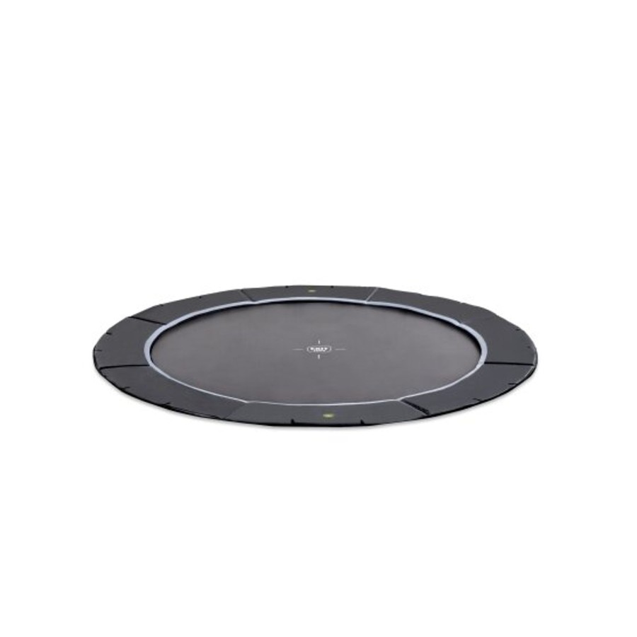 Trampolines EXIT Toys Ronde Trampolines | Exit Dynamic Groundlevel Sports Trampoline O427Cm - Zwart