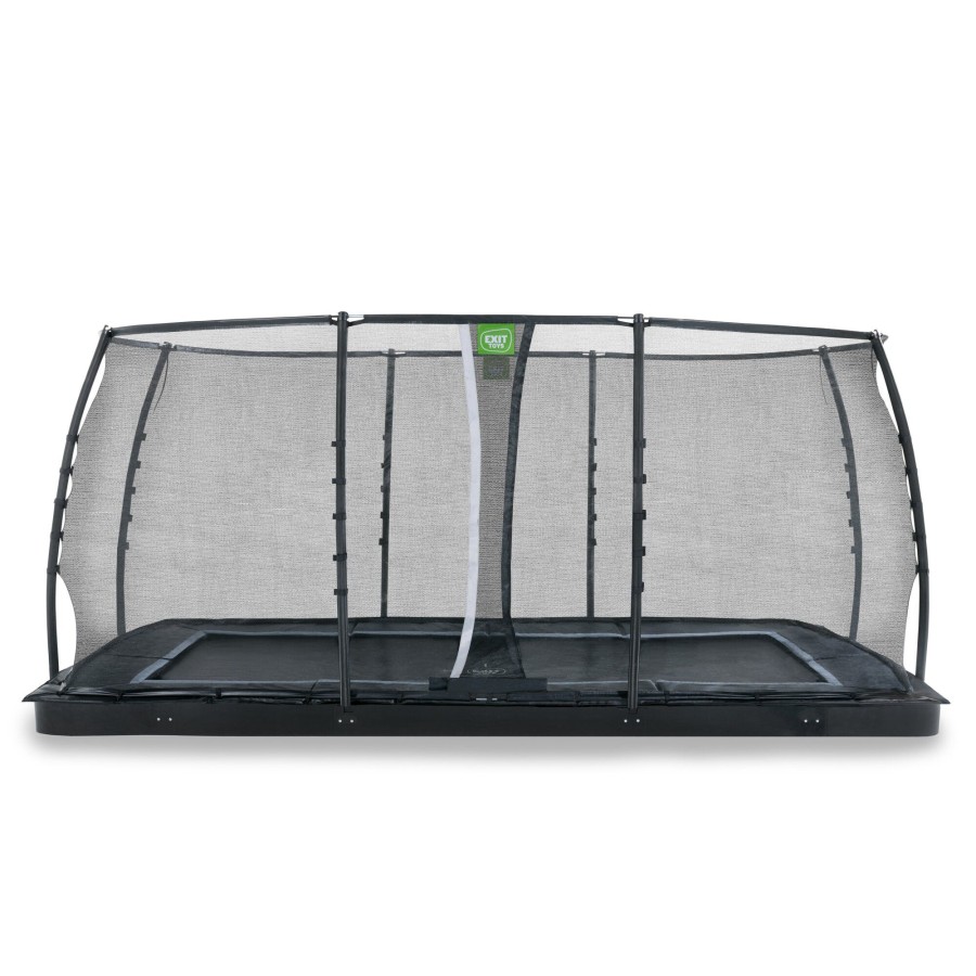 Trampolines EXIT Toys Rechthoekige Trampolines | Exit Dynamic Groundlevel Trampoline 305X519Cm Met Veiligheidsnet - Zwart