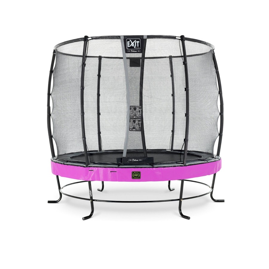 Trampolines EXIT Toys Ronde Trampolines | Exit Elegant Premium Trampoline O253Cm Met Deluxe Veiligheidsnet - Paars