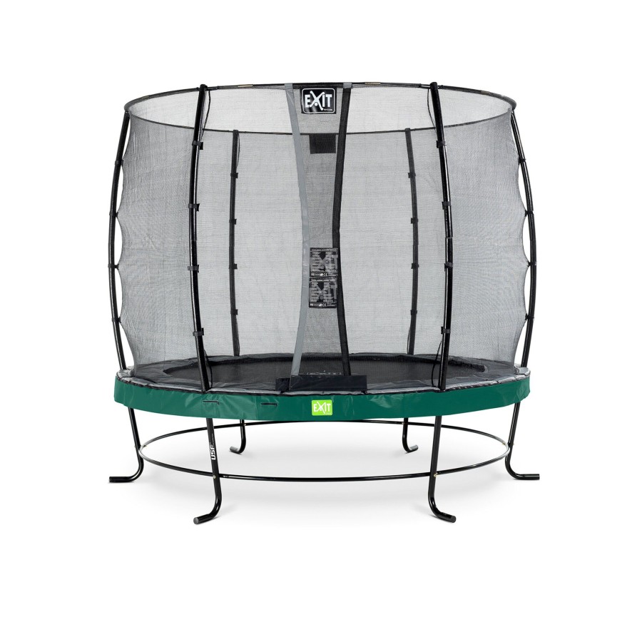 Trampolines EXIT Toys Ronde Trampolines | Exit Elegant Trampoline O253Cm Met Economy Veiligheidsnet - Groen