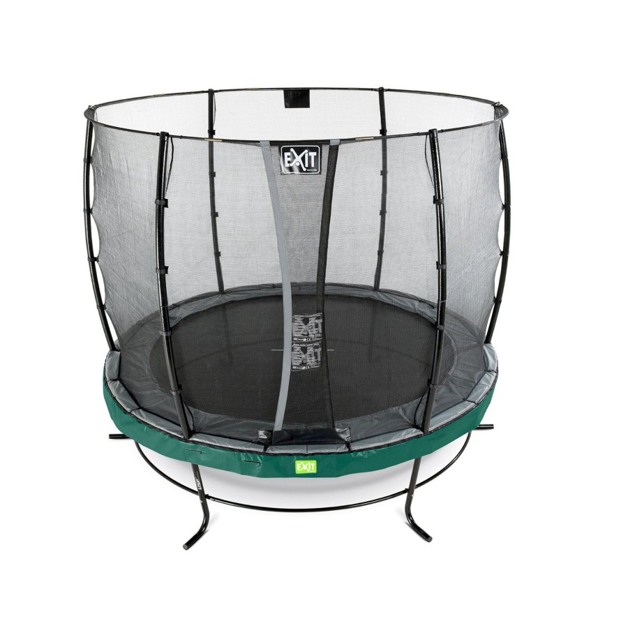 Trampolines EXIT Toys Ronde Trampolines | Exit Elegant Trampoline O253Cm Met Economy Veiligheidsnet - Groen