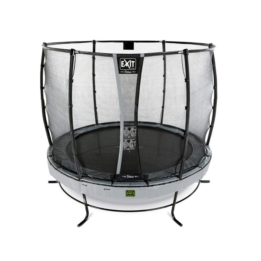 Trampolines EXIT Toys Ronde Trampolines | Exit Elegant Premium Trampoline O305Cm Met Deluxe Veiligheidsnet - Grijs