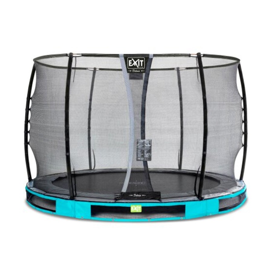 Trampolines EXIT Toys Ronde Trampolines | Exit Elegant Premium Inground Trampoline O305Cm Met Deluxe Veiligheidsnet - Blauw