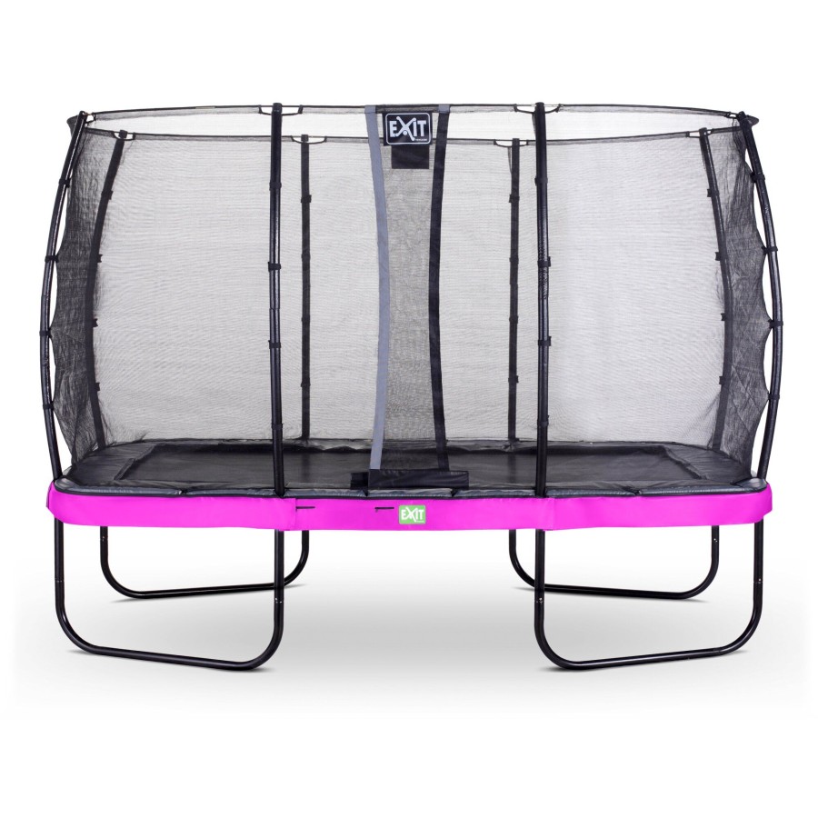 Trampolines EXIT Toys Rechthoekige Trampolines | Exit Elegant Trampoline 244X427Cm Met Economy Veiligheidsnet - Paars