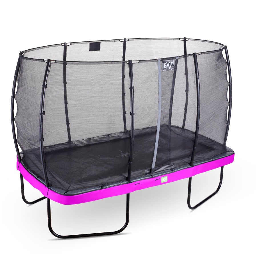 Trampolines EXIT Toys Rechthoekige Trampolines | Exit Elegant Trampoline 244X427Cm Met Economy Veiligheidsnet - Paars