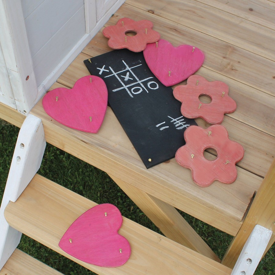 Speelhuizen & -Toestellen EXIT Toys Speelhuis En -Toestel Accessoires | Exit Decoratieset Voor Houten Speelhuis (Set Van 7) - Roze