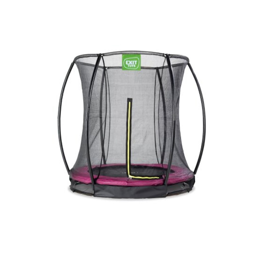 Trampolines EXIT Toys Ronde Trampolines | Exit Silhouette Inground Trampoline O183Cm Met Veiligheidsnet - Roze