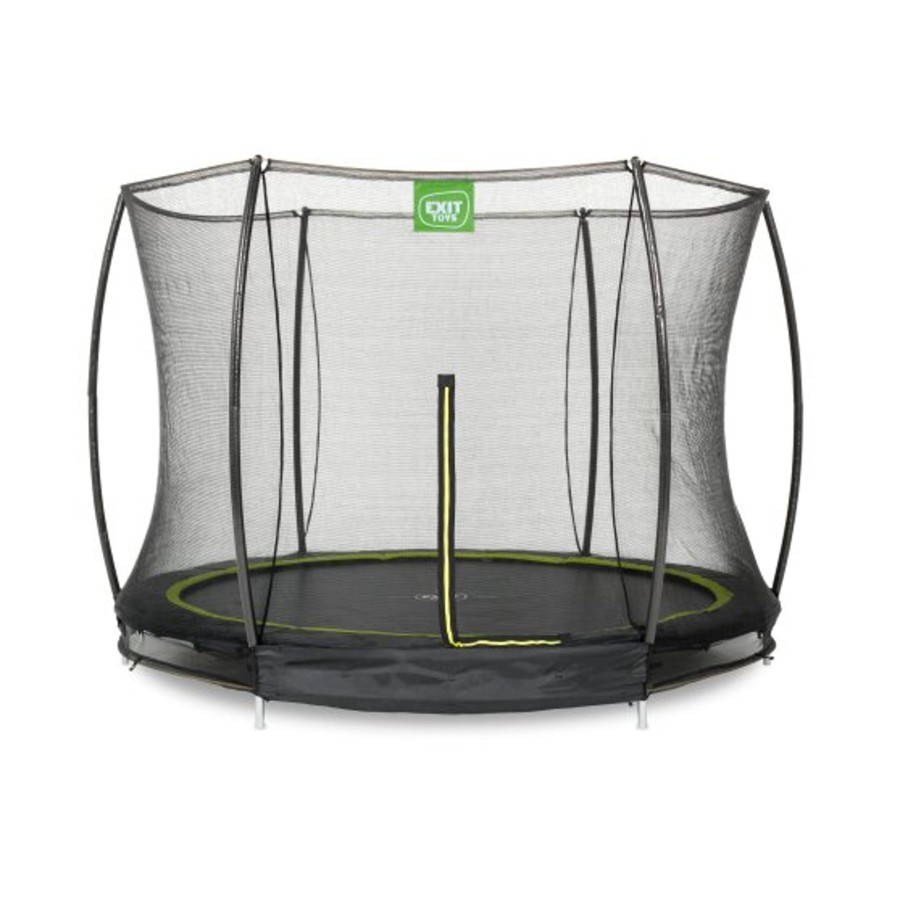 Trampolines EXIT Toys Ronde Trampolines | Exit Silhouette Inground Trampoline O305Cm Met Veiligheidsnet - Zwart