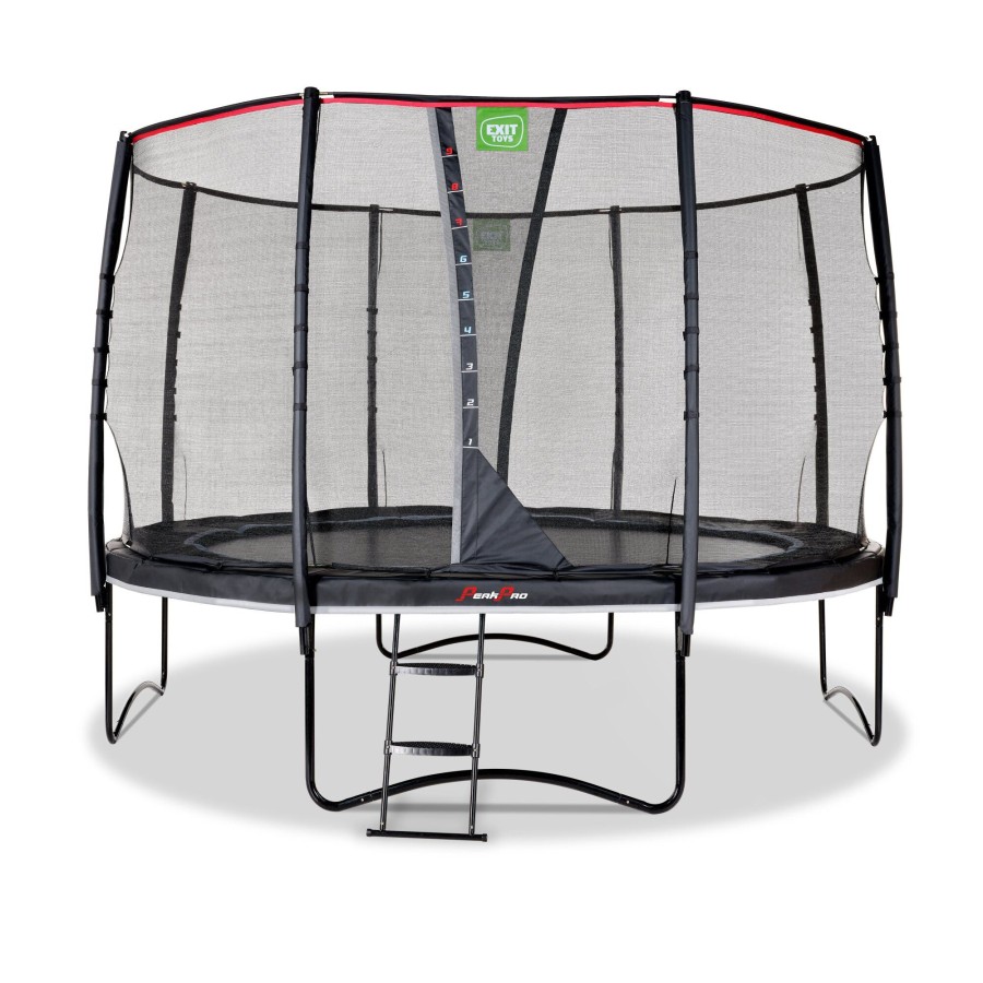 Trampolines EXIT Toys Ronde Trampolines | Exit Peakpro Trampoline O366Cm - Zwart