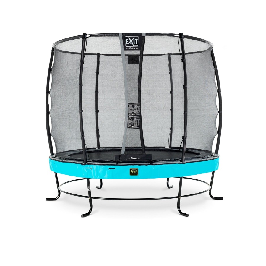 Trampolines EXIT Toys Ronde Trampolines | Exit Elegant Premium Trampoline O253Cm Met Deluxe Veiligheidsnet - Blauw