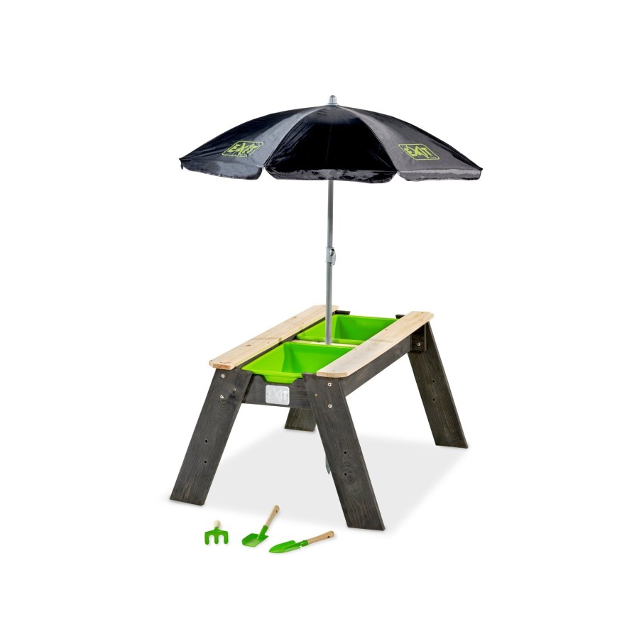 Zand- & Waterspeelgoed EXIT Toys | Exit Aksent Zand- En Watertafel Met Parasol En Tuingereedschap