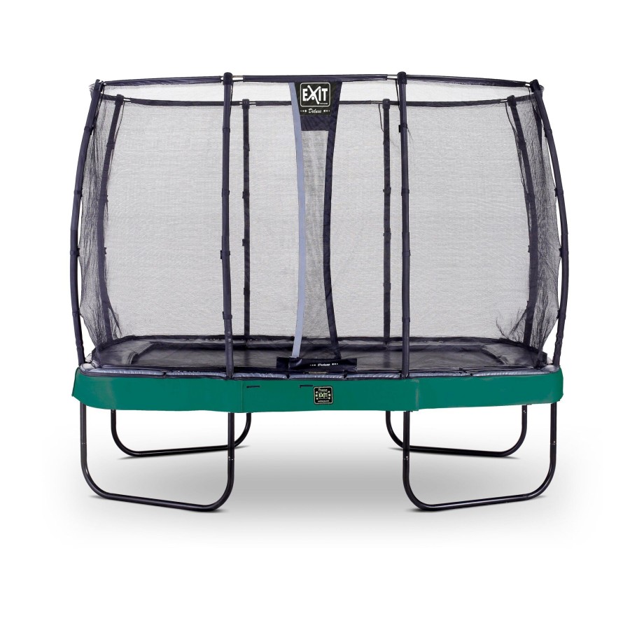 Trampolines EXIT Toys Rechthoekige Trampolines | Exit Elegant Premium Trampoline 214X366Cm Met Deluxe Veiligheidsnet - Groen