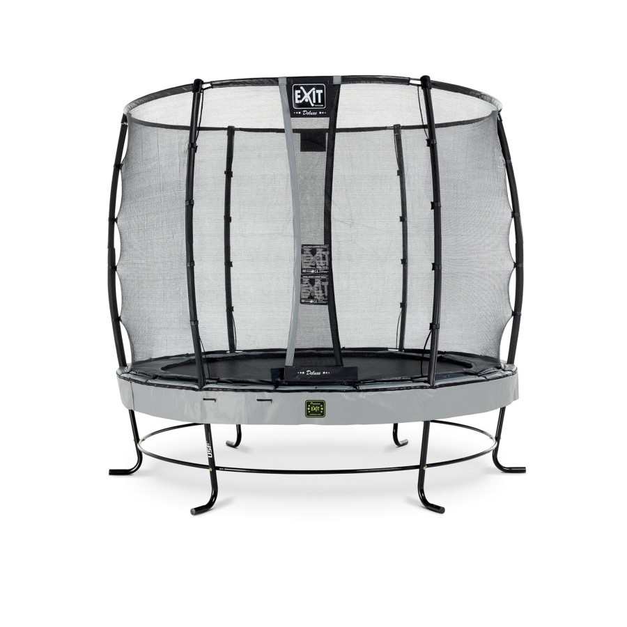 Trampolines EXIT Toys Ronde Trampolines | Exit Elegant Premium Trampoline O253Cm Met Deluxe Veiligheidsnet - Grijs