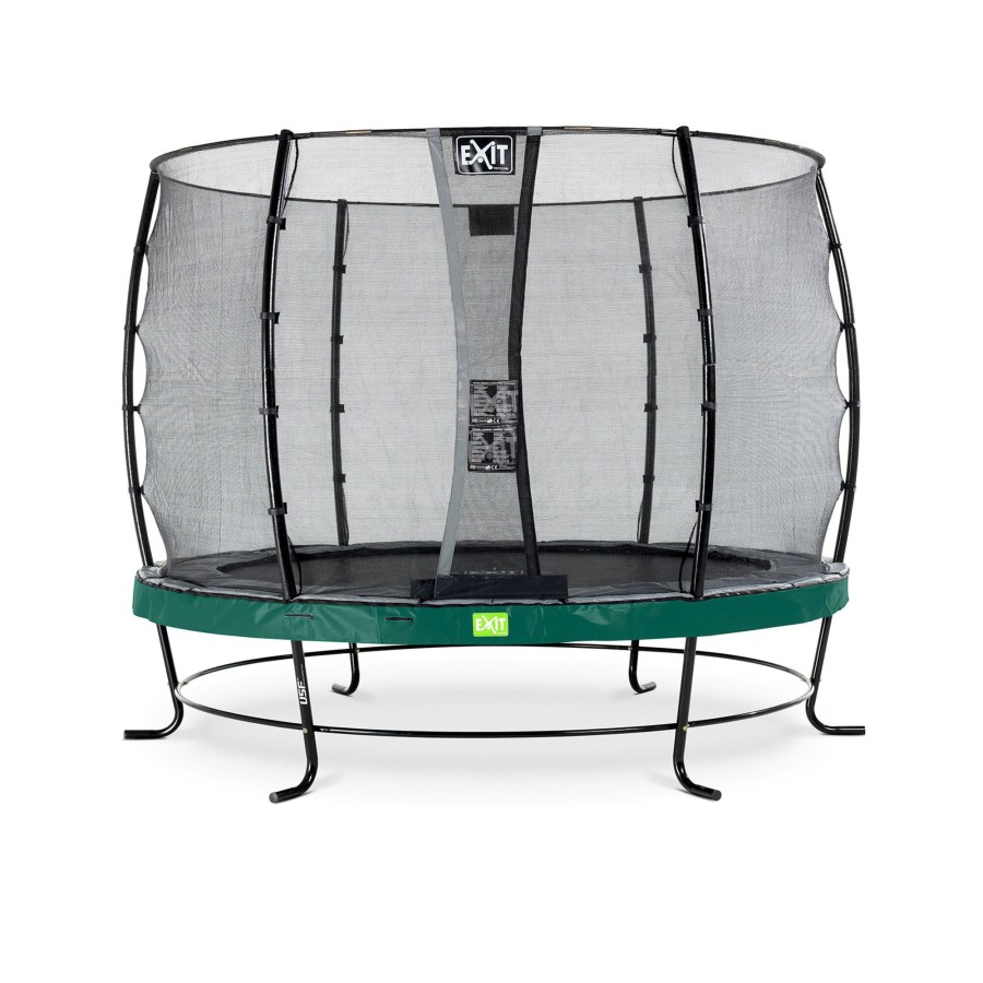 Trampolines EXIT Toys Ronde Trampolines | Exit Elegant Trampoline O305Cm Met Economy Veiligheidsnet - Groen