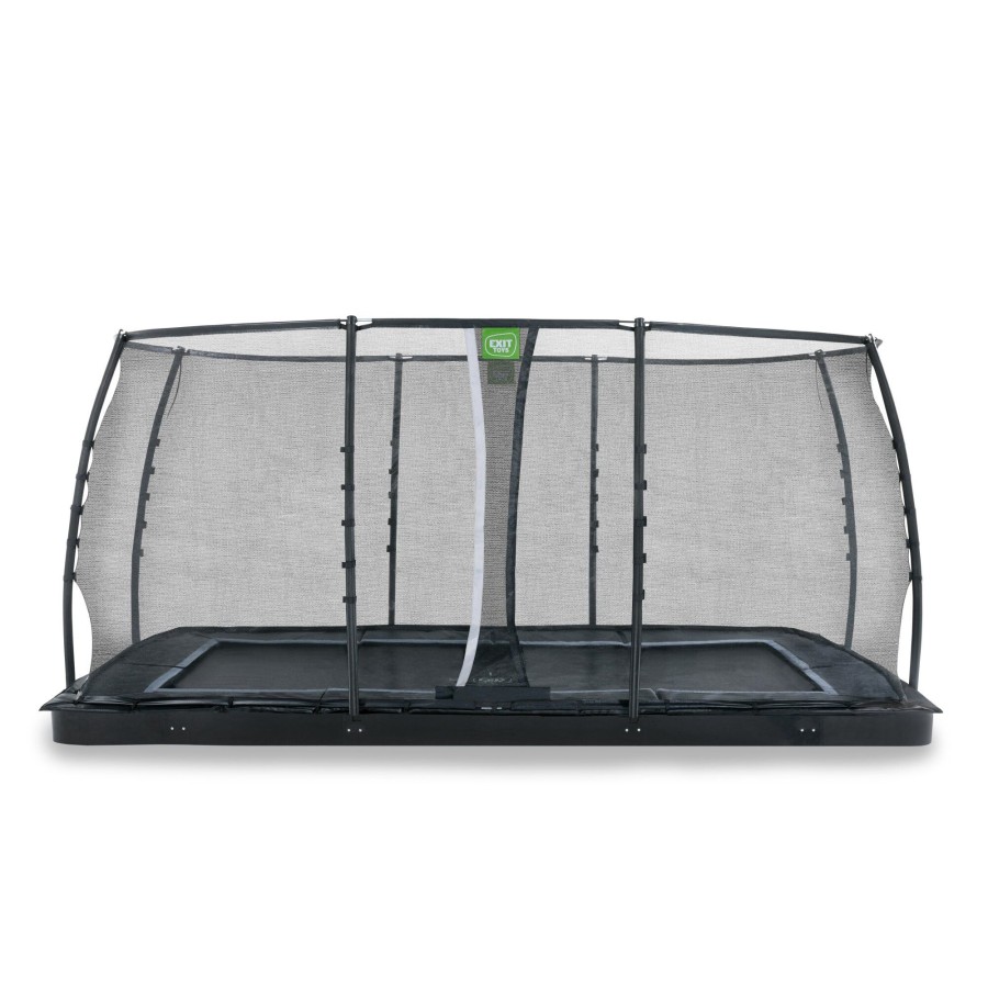 Trampolines EXIT Toys Rechthoekige Trampolines | Exit Dynamic Groundlevel Trampoline 275X458Cm Met Veiligheidsnet - Zwart