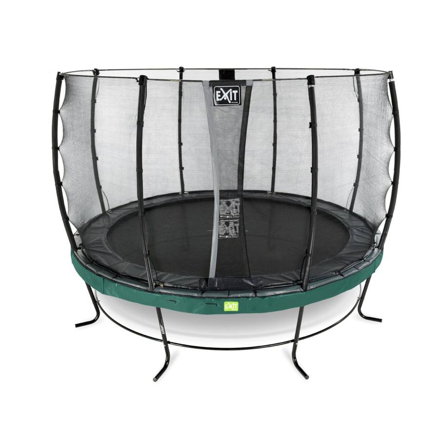 Trampolines EXIT Toys Ronde Trampolines | Exit Elegant Trampoline O366Cm Met Economy Veiligheidsnet - Groen