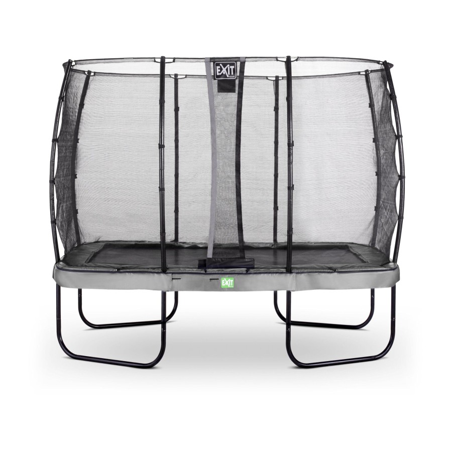 Trampolines EXIT Toys Rechthoekige Trampolines | Exit Elegant Trampoline 214X366Cm Met Economy Veiligheidsnet - Grijs