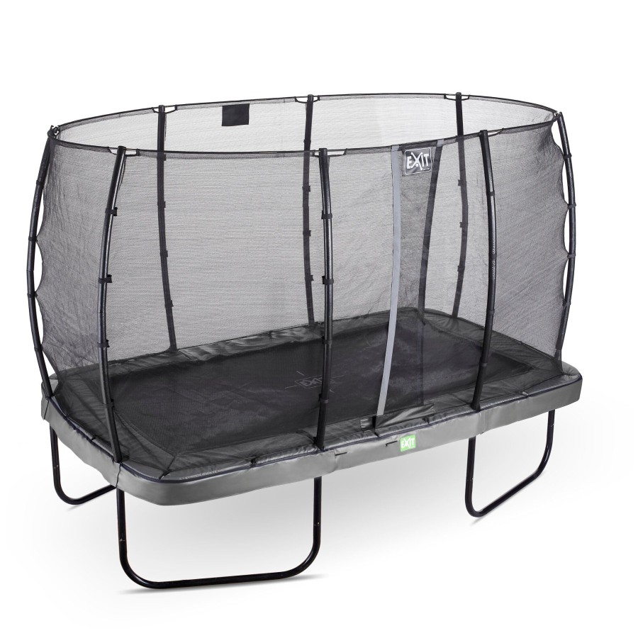 Trampolines EXIT Toys Rechthoekige Trampolines | Exit Elegant Trampoline 214X366Cm Met Economy Veiligheidsnet - Grijs