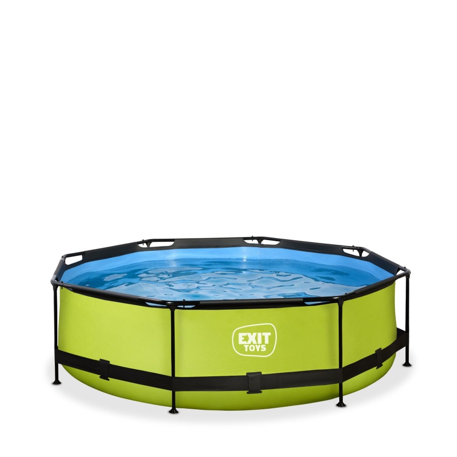 Zwembaden & Spa'S EXIT Toys Ronde Zwembaden | Exit Lime Zwembad O300X76Cm Met Filterpomp - Groen