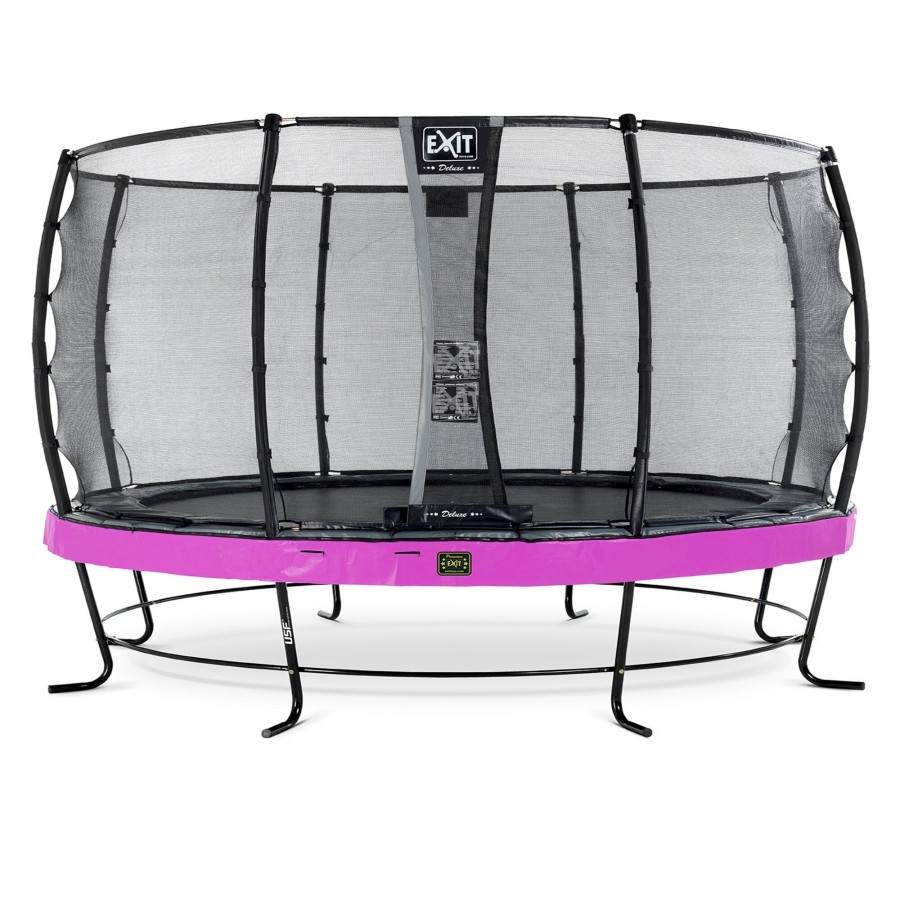 Trampolines EXIT Toys Ronde Trampolines | Exit Elegant Premium Trampoline O427Cm Met Deluxe Veiligheidsnet - Paars