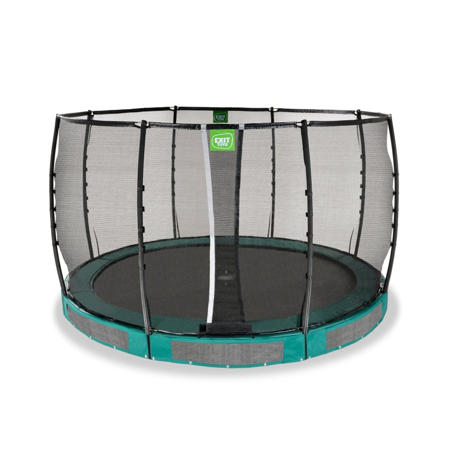 Trampolines EXIT Toys Ronde Trampolines | Exit Allure Premium Inground Trampoline O366Cm - Groen