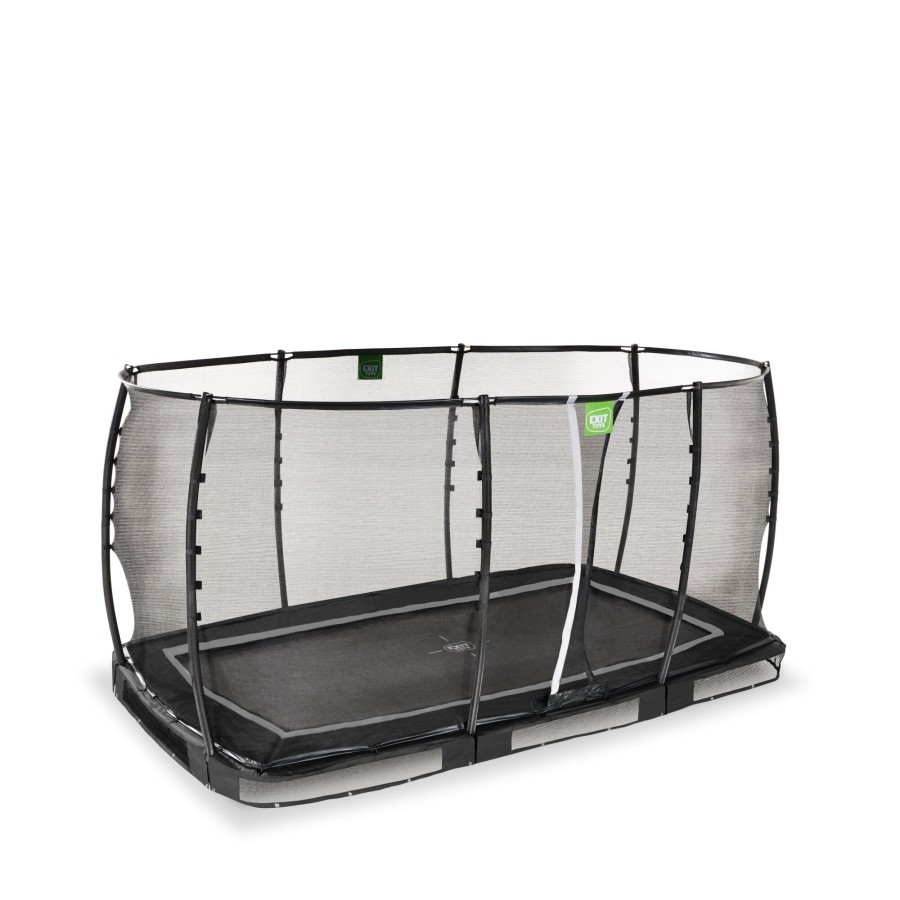 Trampolines EXIT Toys Rechthoekige Trampolines | Exit Allure Premium Inground Trampoline 244X427Cm - Zwart