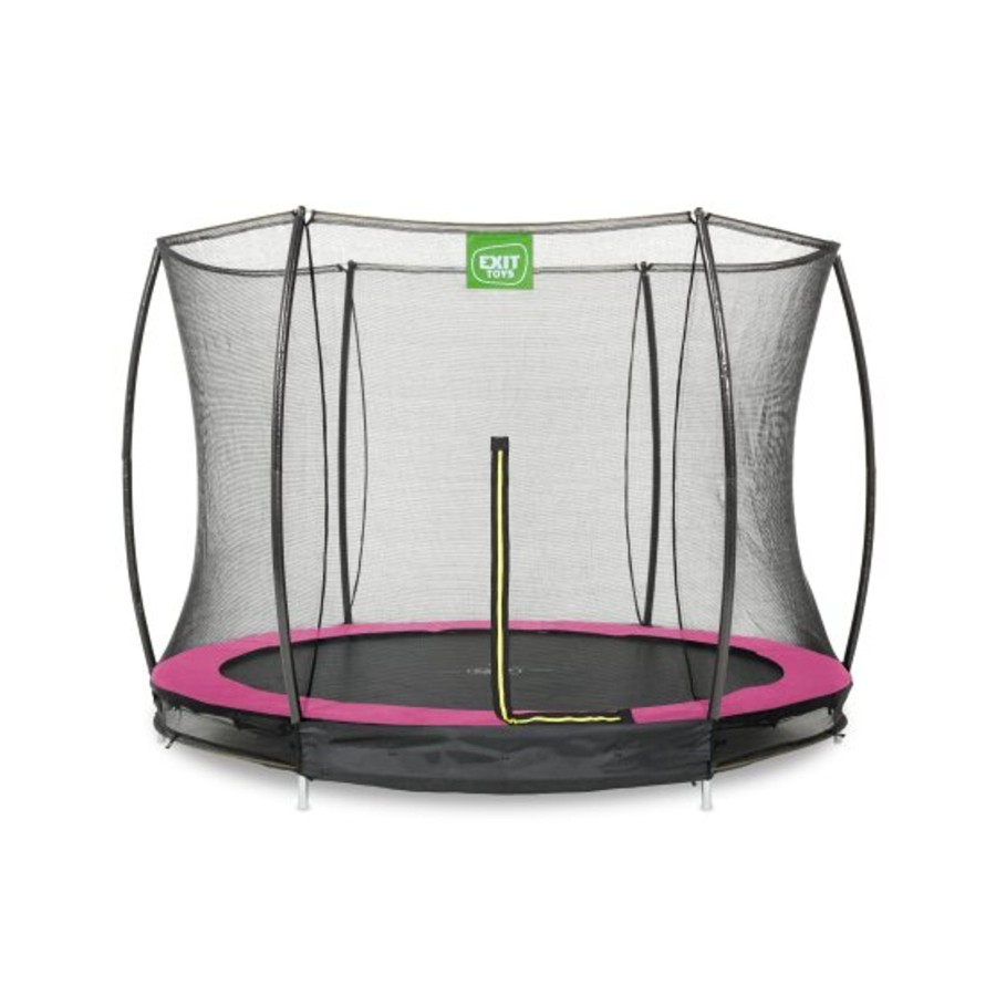 Trampolines EXIT Toys Ronde Trampolines | Exit Silhouette Inground Trampoline O244Cm Met Veiligheidsnet - Roze