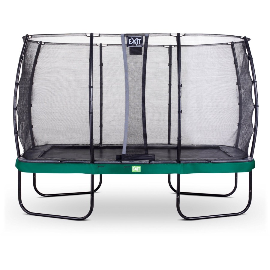 Trampolines EXIT Toys Rechthoekige Trampolines | Exit Elegant Trampoline 244X427Cm Met Economy Veiligheidsnet - Groen