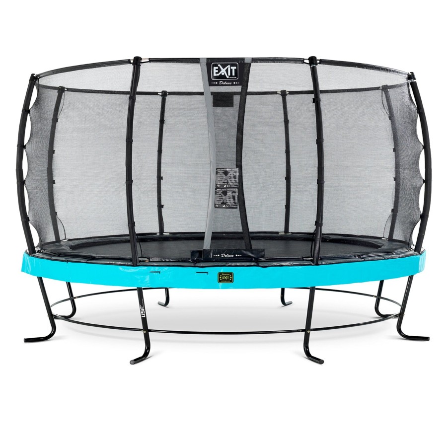 Trampolines EXIT Toys Ronde Trampolines | Exit Elegant Premium Trampoline O427Cm Met Deluxe Veiligheidsnet - Blauw