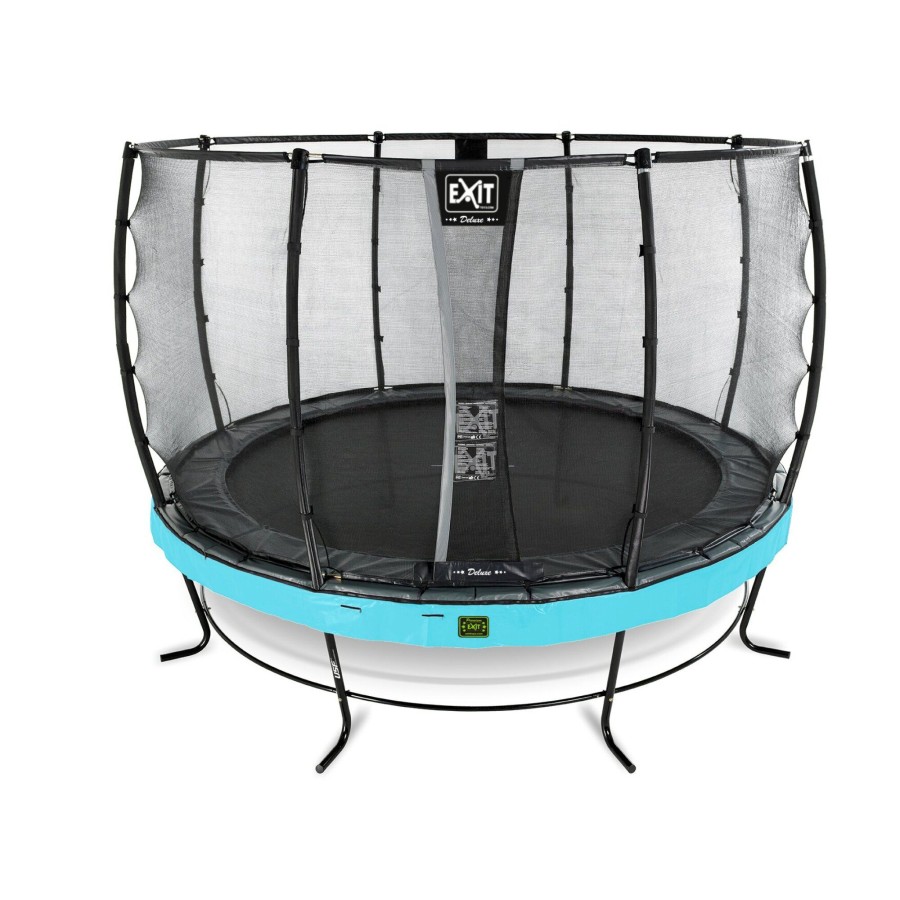 Trampolines EXIT Toys Ronde Trampolines | Exit Elegant Premium Trampoline O427Cm Met Deluxe Veiligheidsnet - Blauw