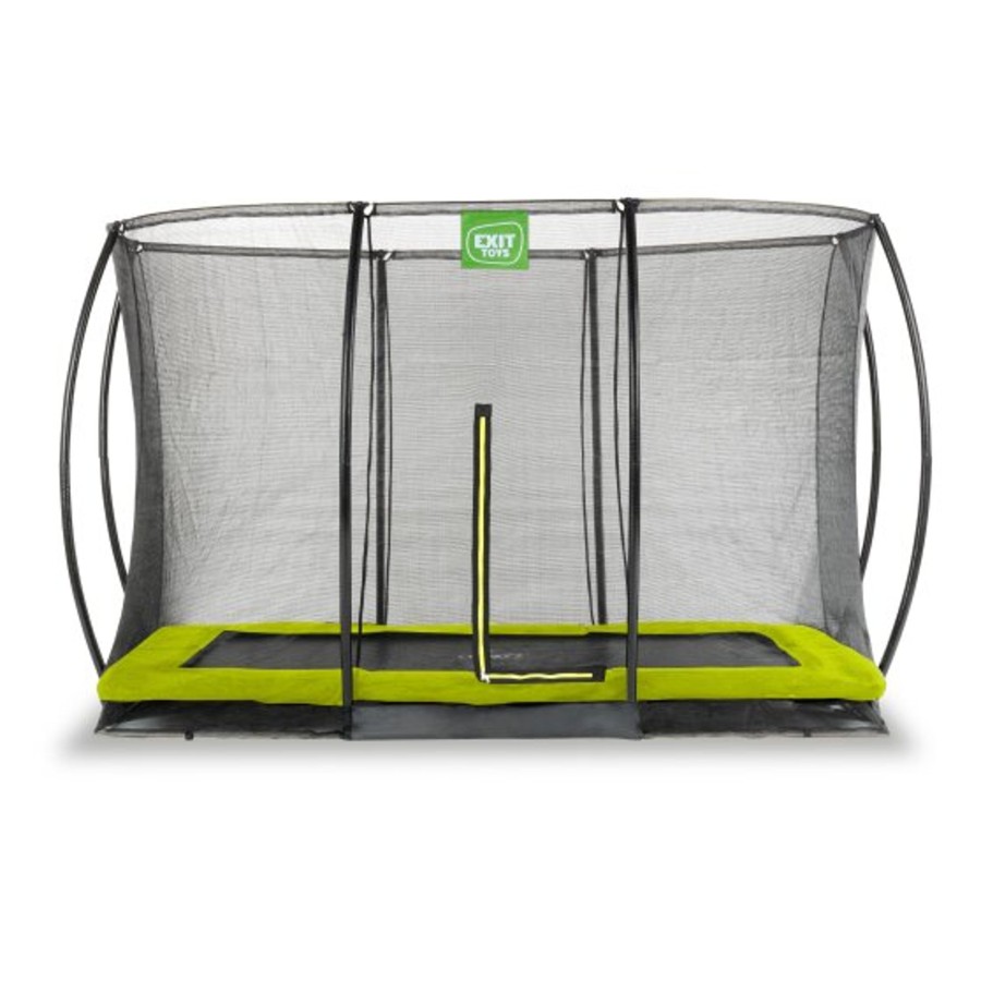 Trampolines EXIT Toys Rechthoekige Trampolines | Exit Silhouette Inground Trampoline 244X366Cm Met Veiligheidsnet - Groen