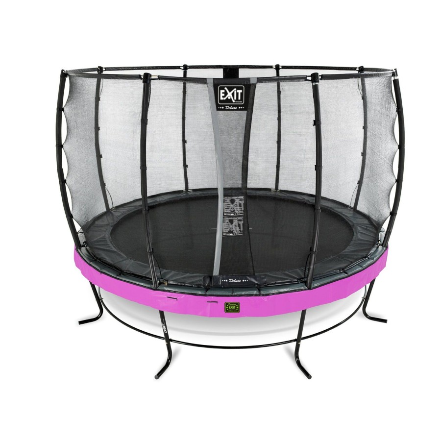 Trampolines EXIT Toys Ronde Trampolines | Exit Elegant Premium Trampoline O366Cm Met Deluxe Veiligheidsnet - Paars