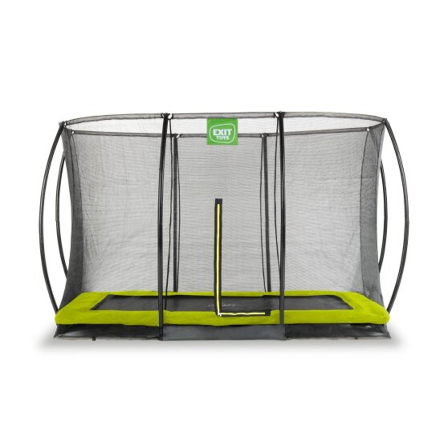 Trampolines EXIT Toys Rechthoekige Trampolines | Exit Silhouette Inground Trampoline 214X305Cm Met Veiligheidsnet - Groen