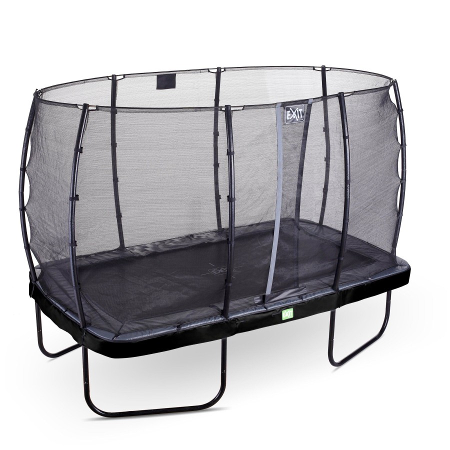 Trampolines EXIT Toys Rechthoekige Trampolines | Exit Elegant Trampoline 214X366Cm Met Economy Veiligheidsnet - Zwart