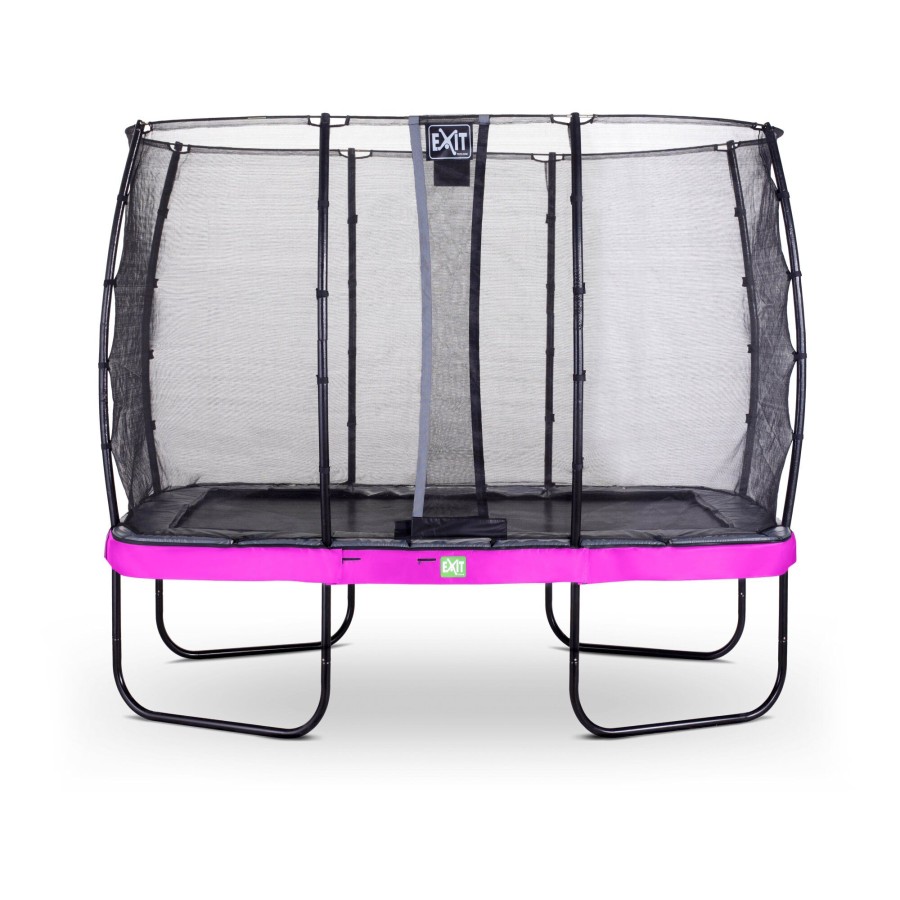 Trampolines EXIT Toys Rechthoekige Trampolines | Exit Elegant Trampoline 214X366Cm Met Economy Veiligheidsnet - Paars