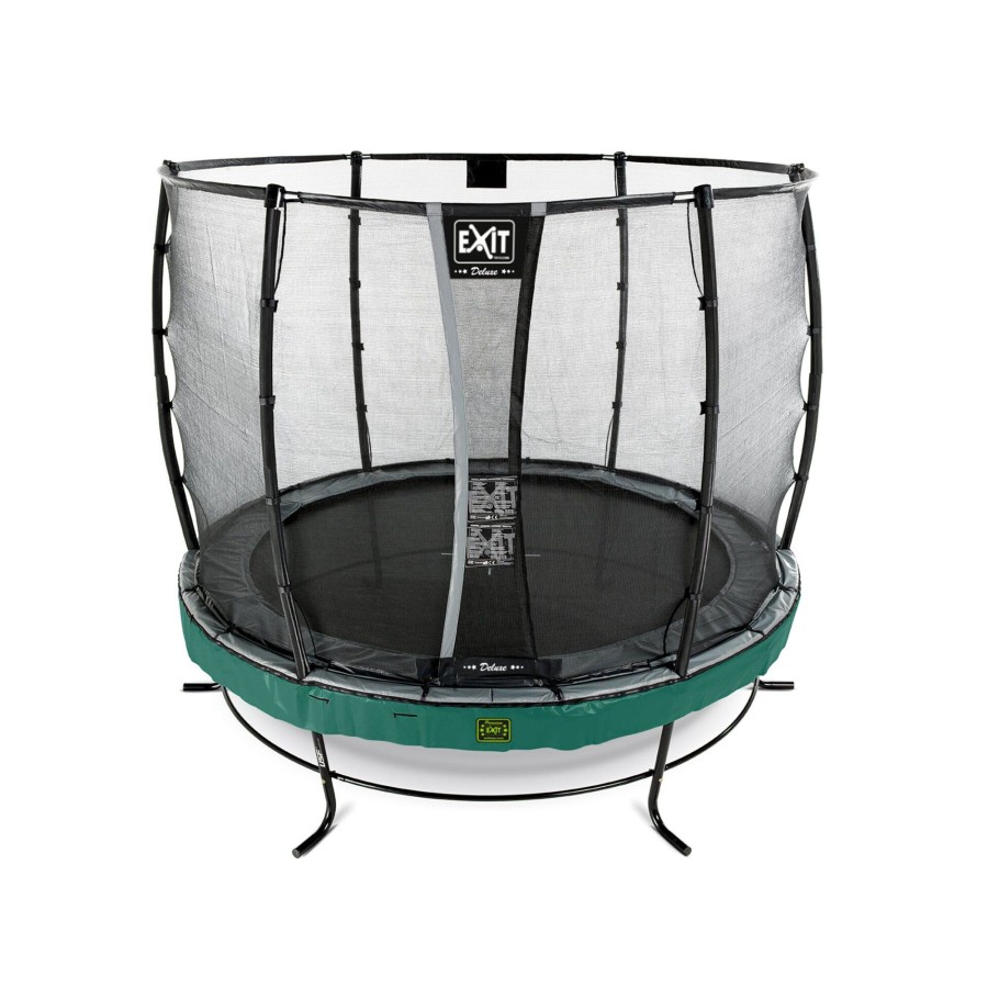 Trampolines EXIT Toys Ronde Trampolines | Exit Elegant Premium Trampoline O305Cm Met Deluxe Veiligheidsnet - Groen