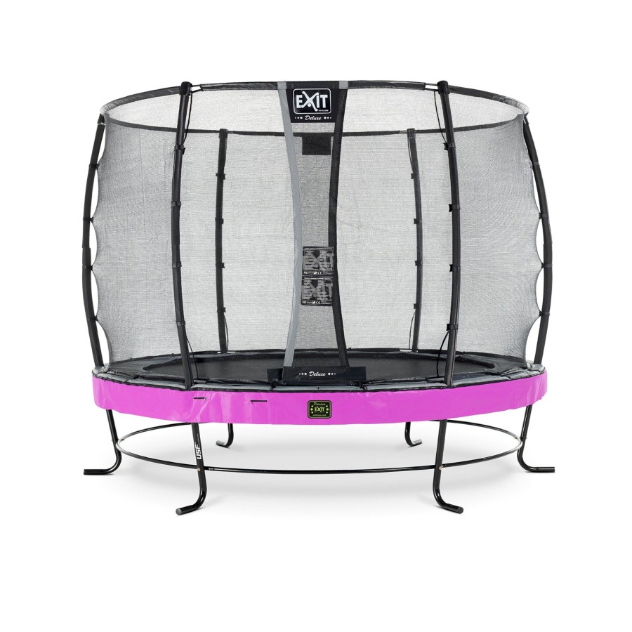 Trampolines EXIT Toys Ronde Trampolines | Exit Elegant Premium Trampoline O305Cm Met Deluxe Veiligheidsnet - Paars