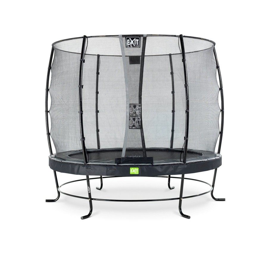 Trampolines EXIT Toys Ronde Trampolines | Exit Elegant Trampoline O253Cm Met Economy Veiligheidsnet - Zwart