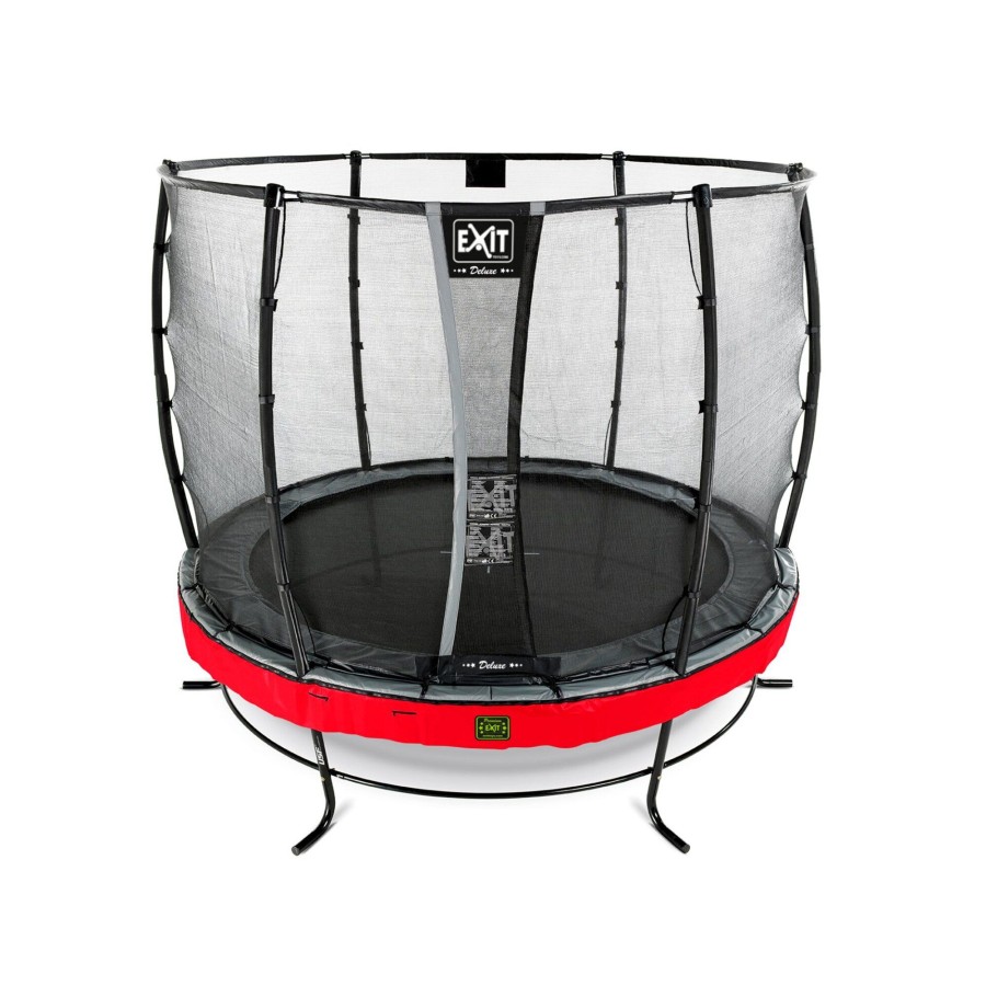 Trampolines EXIT Toys Ronde Trampolines | Exit Elegant Premium Trampoline O305Cm Met Deluxe Veiligheidsnet - Rood