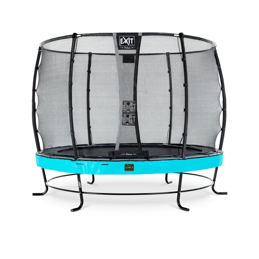 Trampolines EXIT Toys Ronde Trampolines | Exit Elegant Premium Trampoline O305Cm Met Deluxe Veiligheidsnet - Blauw