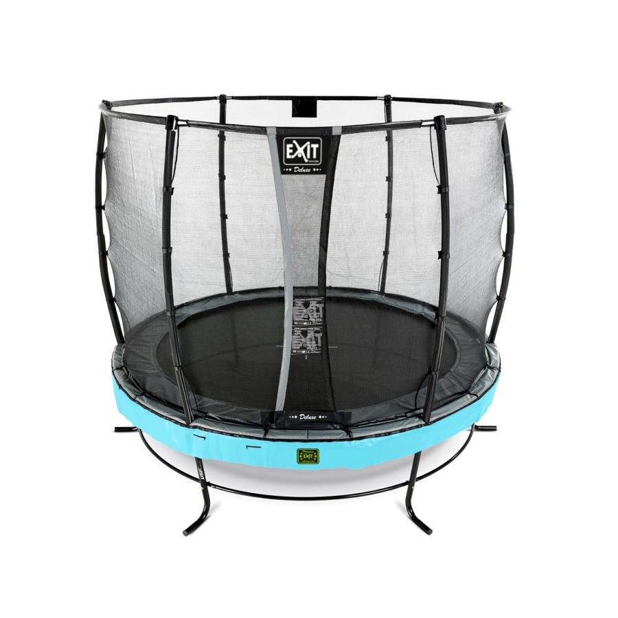 Trampolines EXIT Toys Ronde Trampolines | Exit Elegant Premium Trampoline O305Cm Met Deluxe Veiligheidsnet - Blauw