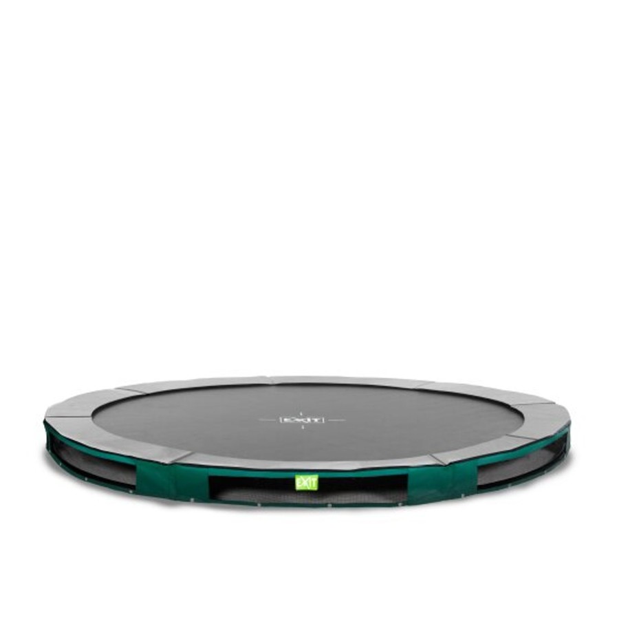 Trampolines EXIT Toys Ronde Trampolines | Exit Elegant Premium Inground Sports Trampoline O366Cm - Groen