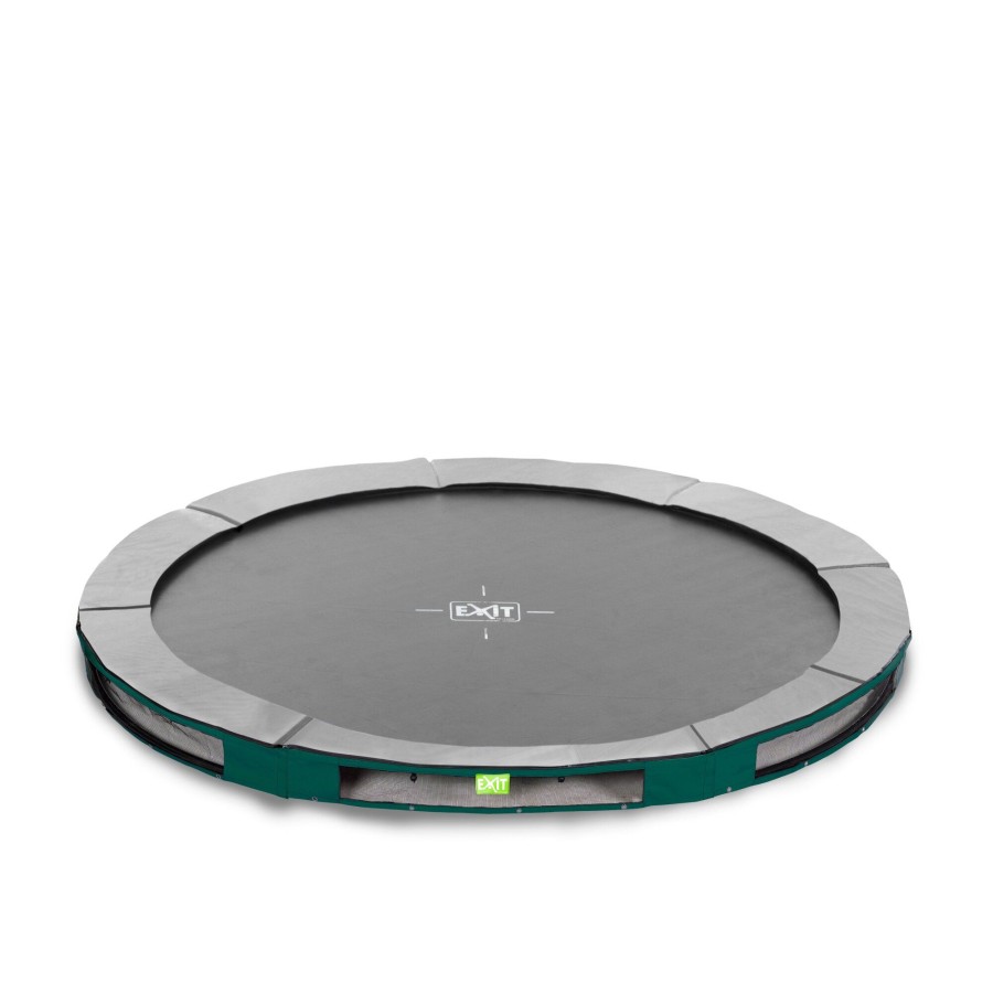 Trampolines EXIT Toys Ronde Trampolines | Exit Elegant Premium Inground Sports Trampoline O366Cm - Groen